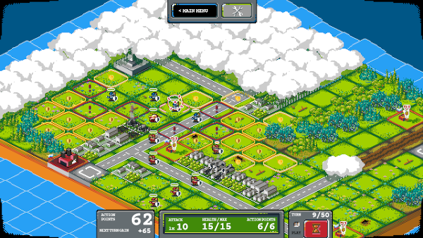 ToF gameplay example Example of a match in ToF, with tanks and infantry fighting in a town